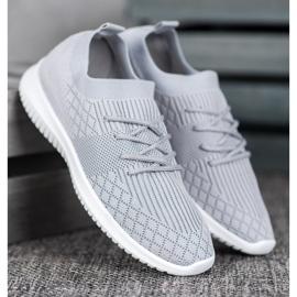 SHELOVET Pantofi sportivi ajurati gri 1