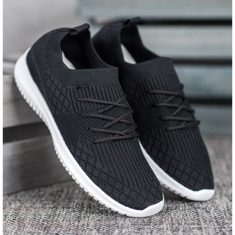 SHELOVET Pantofi sportivi ajurati negru 1