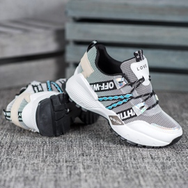 Bona Adidași Love Mesh alb negru 2