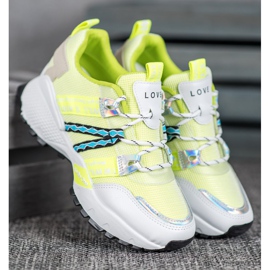 Bona Adidași Love Mesh alb multicolor verde 1 Bona Adidași Love Mesh alb multicolor verde 1