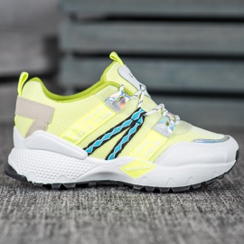 Bona Adidași Love Mesh alb multicolor verde 2 Bona Adidași Love Mesh alb multicolor verde 2