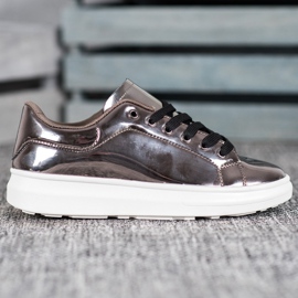 Bona Încălțăminte strălucitoare pe platformă maro multicolor 2