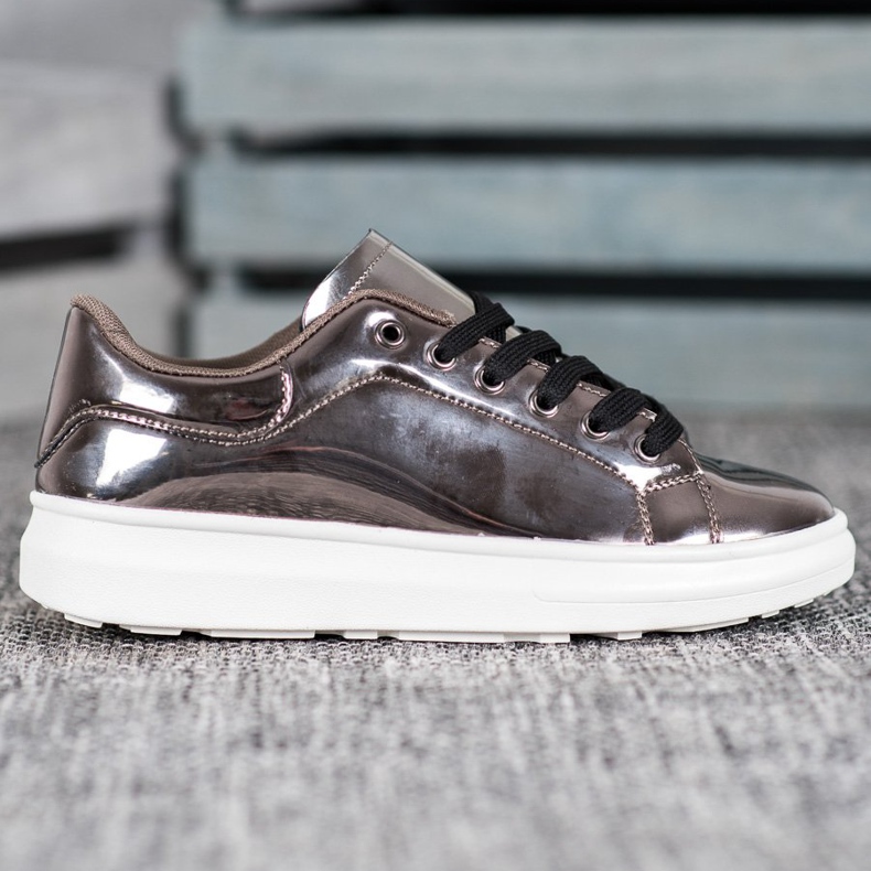 Bona Încălțăminte strălucitoare pe platformă maro multicolor 2