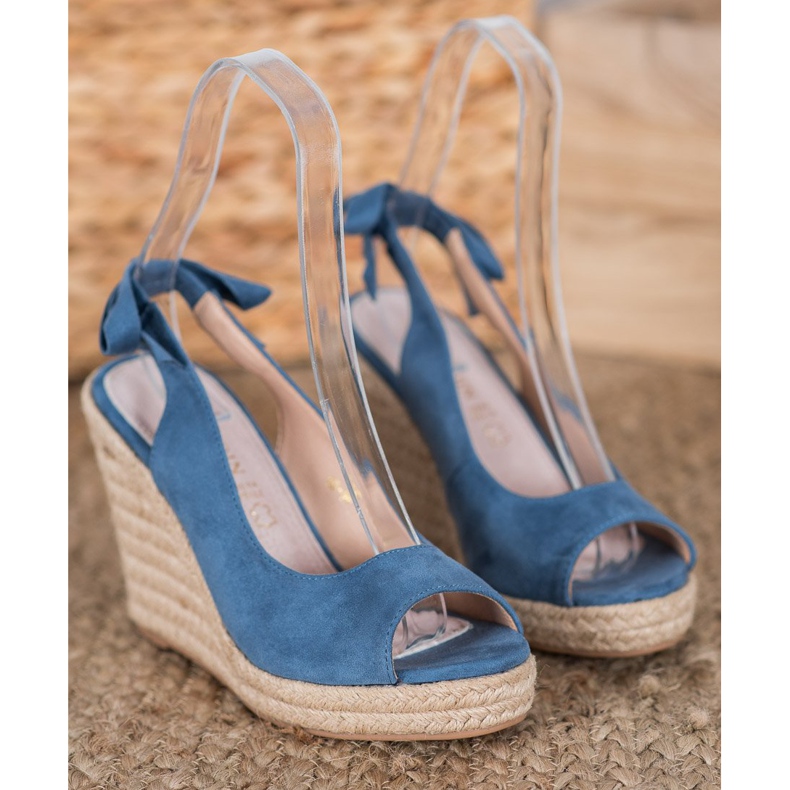 Goodin Sandale Espadrilles Legate albastru 1