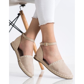Goodin Espadrile bej cu piele intoarsa 2