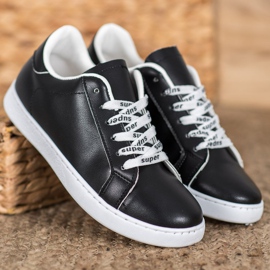 SHELOVET Pantofi sport super alb negru 2