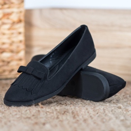 Coura Lordii clasici din piele de căprioară negru 1