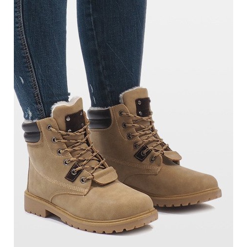 Ghete izolate cămilă D494C-8 maro 1