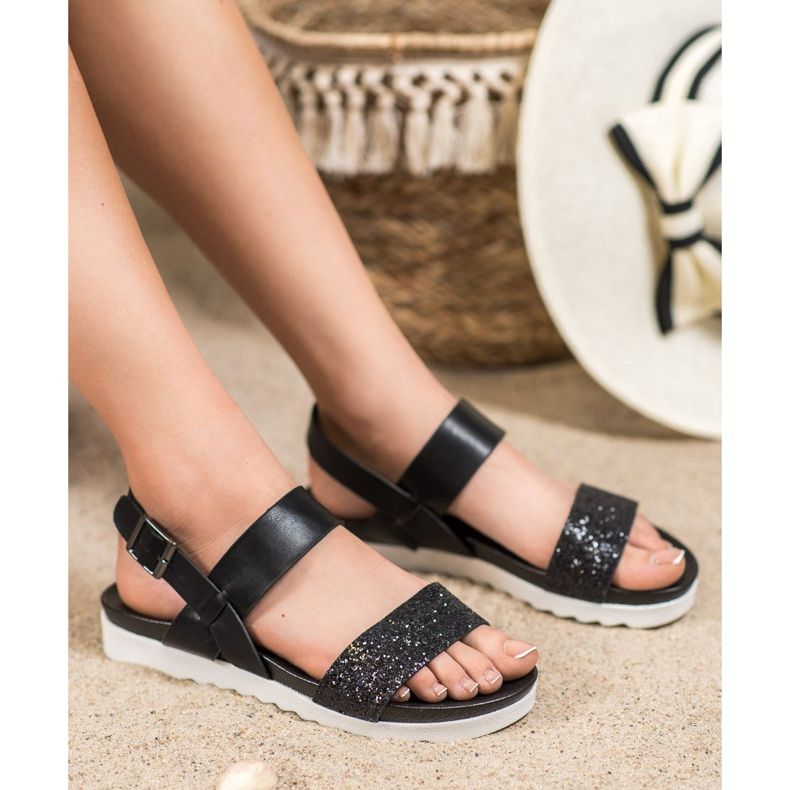 Filippo Sandale negre pe platformă negru 1