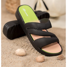 Bona Papuci negri confortabili negru 1