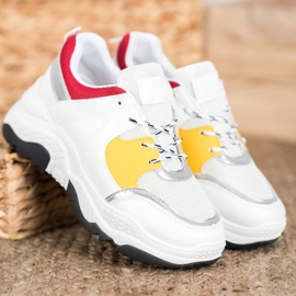 SHELOVET Adidași dantelați la modă alb 1 SHELOVET Adidași dantelați la modă alb 1