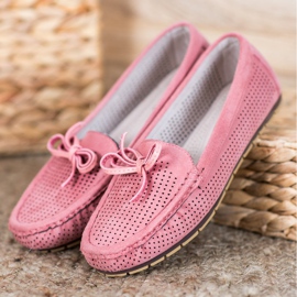 Kylie Mocasini confortabili cu arc roz 1