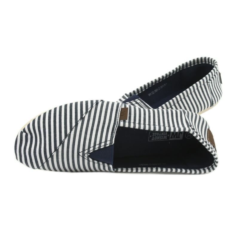 Wishot Adidași cu dungi confortabili, la modă 32-065, alb și albastru 5