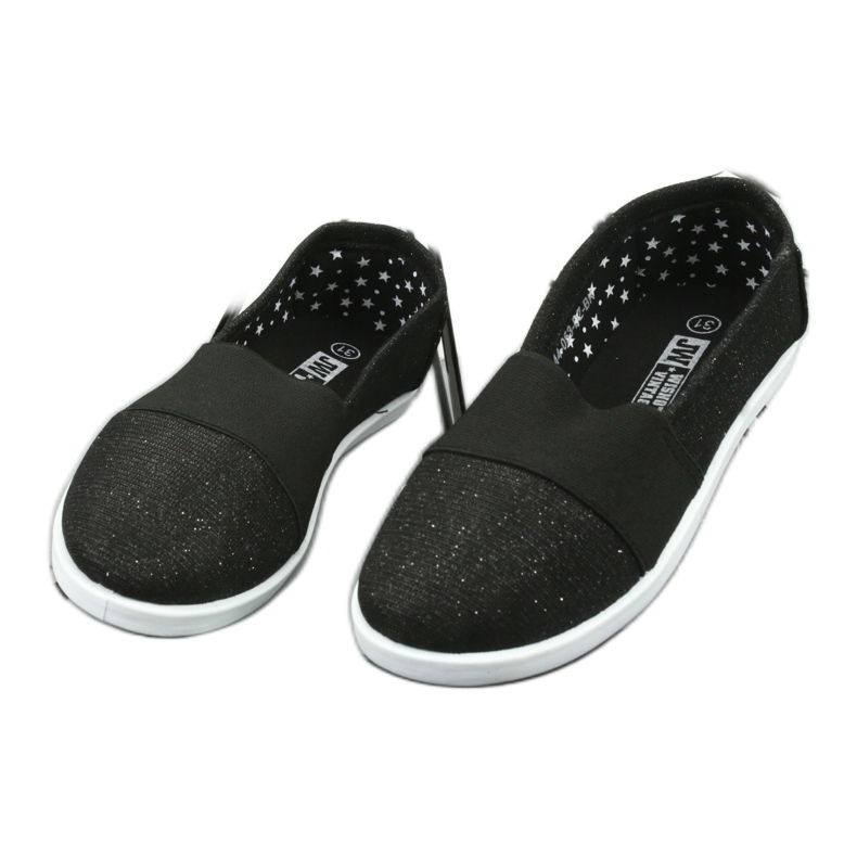 Wishot Adidași strălucitori de fete și sloppy 44-053 negru 2