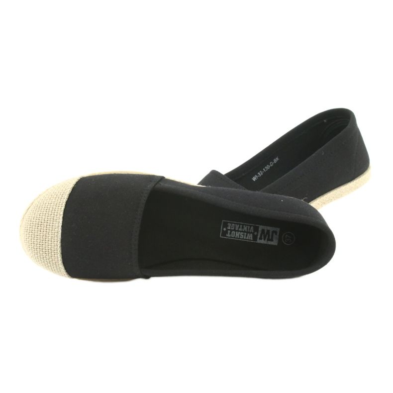 Wishot 32-130 espadrile balerine negru 5