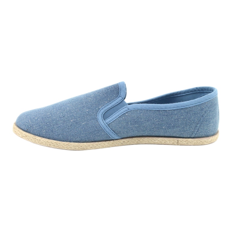 Wishot Espadrile de dama cu sclipici 32-187 albastru 2