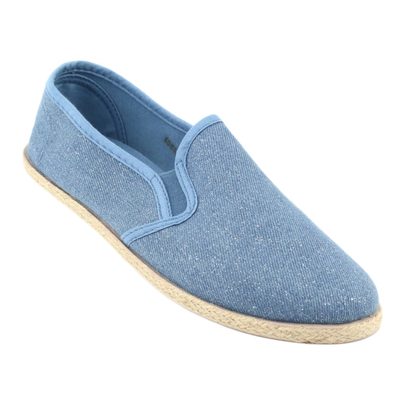 Wishot Espadrile de dama cu sclipici 32-187 albastru 1