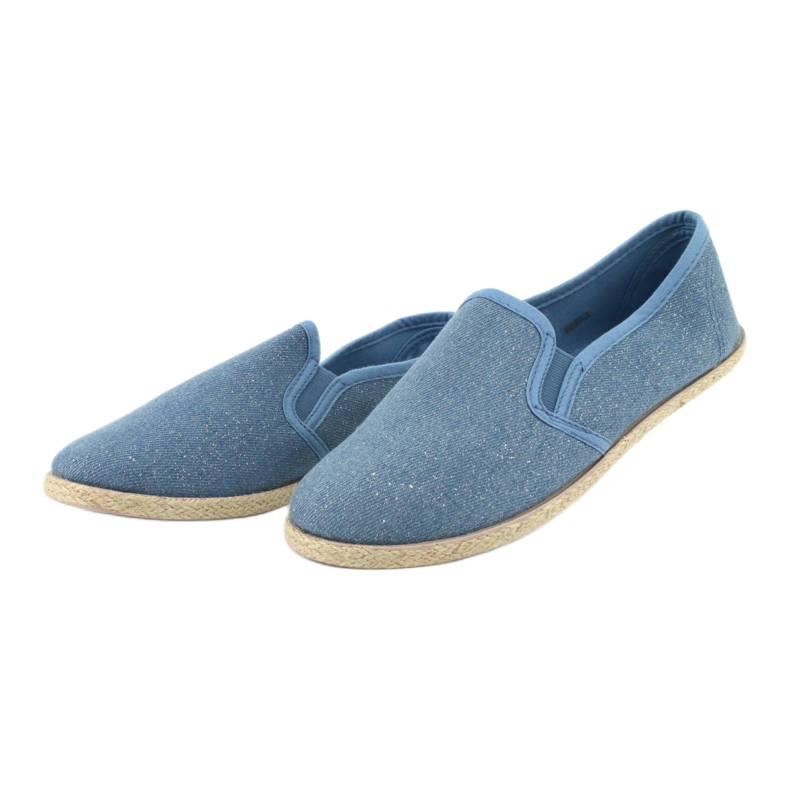 Wishot Espadrile de dama cu sclipici 32-187 albastru 3
