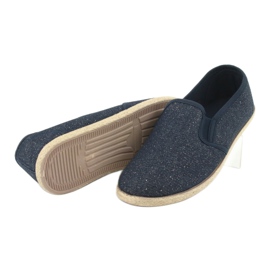 Wishot Espadrile de dama cu sclipici 32-187 bleumarin albastru 4 Wishot Espadrile de dama cu sclipici 32-187 bleumarin albastru 4