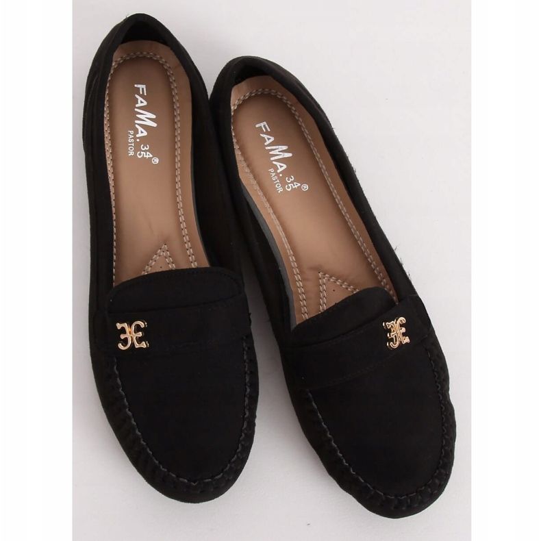 Mocasini negri pentru femei negri B2020 Negru 1