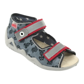 Pantofi pentru copii Befado galbeni 350P009 roșu gri 1