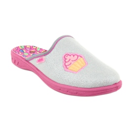 Pantofi pentru copii Befado colorate 707Y407 roz gri galben 2