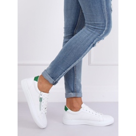 Adidași de damă albi BY-231 WHITE / GREEN 1