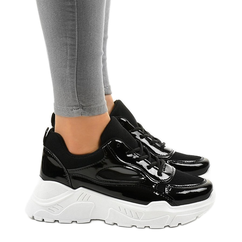 Pantofi sport negri la modă MS381E negru 1 Pantofi sport negri la modă MS381E negru 1