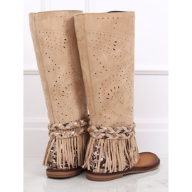 Flip-flops Boho cu partea superioară bej NS130P Bej 5