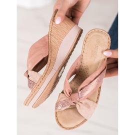 Sandale cu toc VINCEZA roz 1