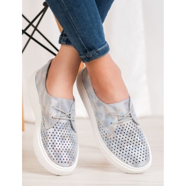 Goodin Încălțăminte ușoară din piele gri 2