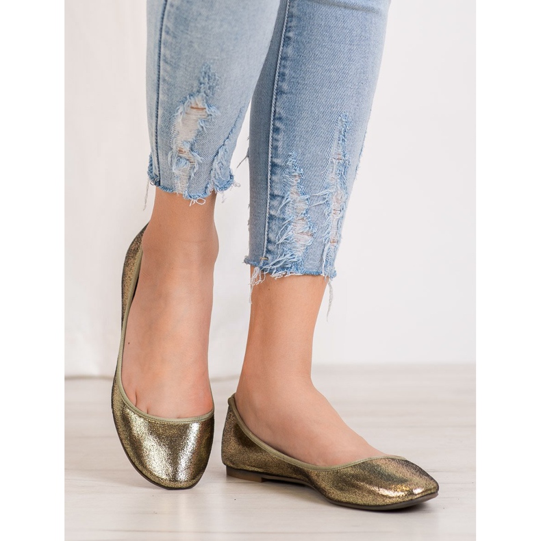 SHELOVET Balerine strălucitoare de aur 1 SHELOVET Balerine strălucitoare de aur 1