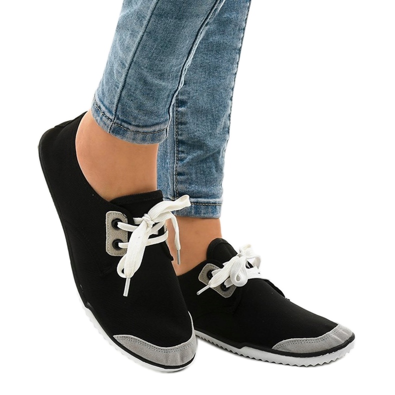 Adidași alunecați BO-6 negri negru 1