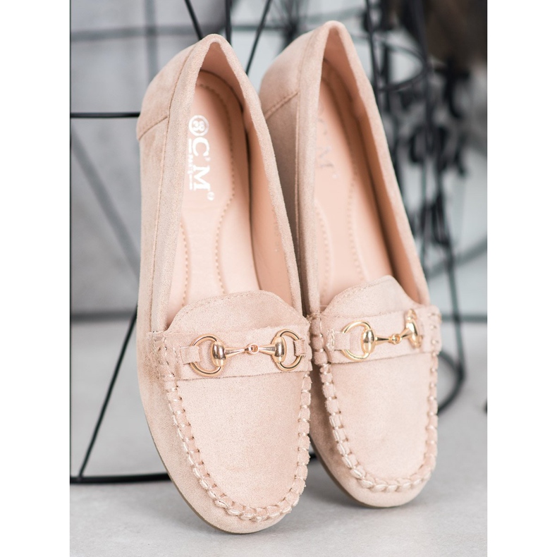 Cm Paris Mocasini cu ornament maro 1