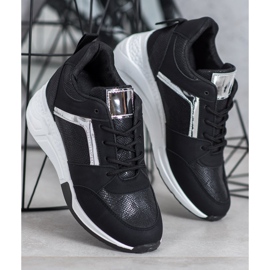 SHELOVET Adidași cu pană negru 1