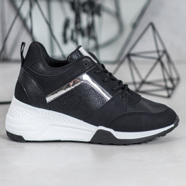 SHELOVET Adidași cu pană negru 2