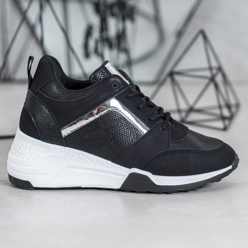 SHELOVET Adidași cu pană negru 2