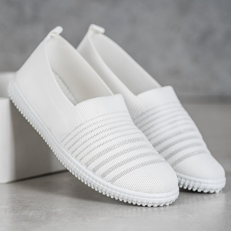 SHELOVET Airy Slipons alb 1