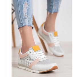 Kylie Pantofi sportivi ajurati alb 2