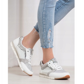Kylie Pantofi sportivi ajurati alb 2