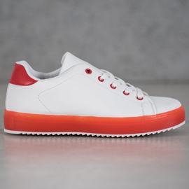 SHELOVET Încălțăminte cu talpă colorată alb 2