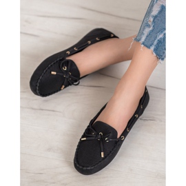 Diamantique Mocasini din piele ecologică negru 2