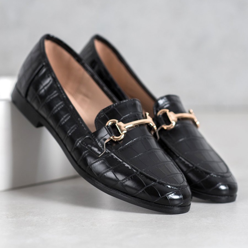 Seastar Mocasini cu stil negru 2 Seastar Mocasini cu stil negru 2