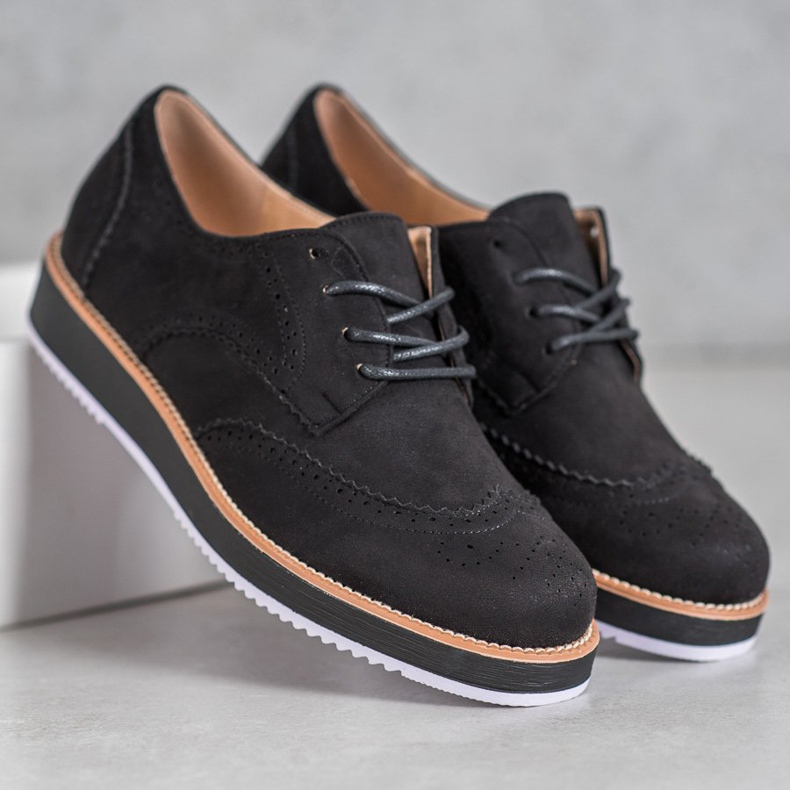 Seastar Pantofi de piele intoarsa negru 1