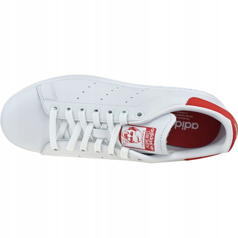 Pantofi Adidas Stan Smith M EF4334 alb roșu 2