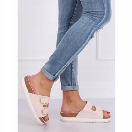 Papuci scholki bej SS115P Bej multicolor roz 1