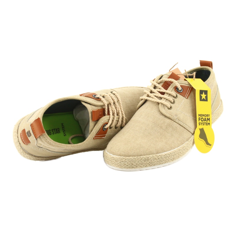 Espadrile pentru bărbați Big Star FF174153 dantelă maro 6 Espadrile pentru bărbați Big Star FF174153 dantelă maro 6