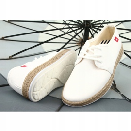 Tenisi espadrile Big star FF276043 alb 2