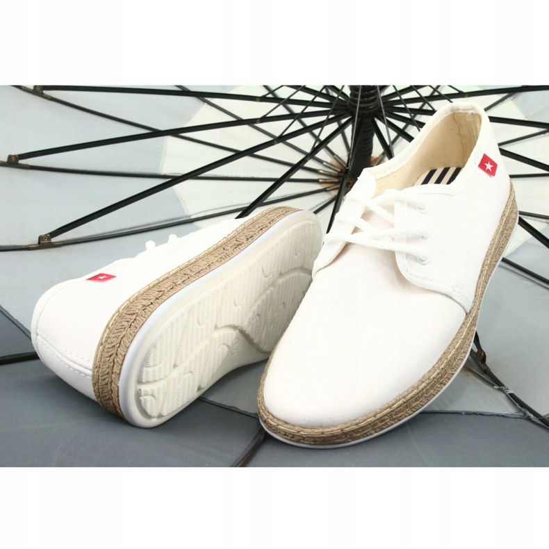 Tenisi espadrile Big star FF276043 alb 2