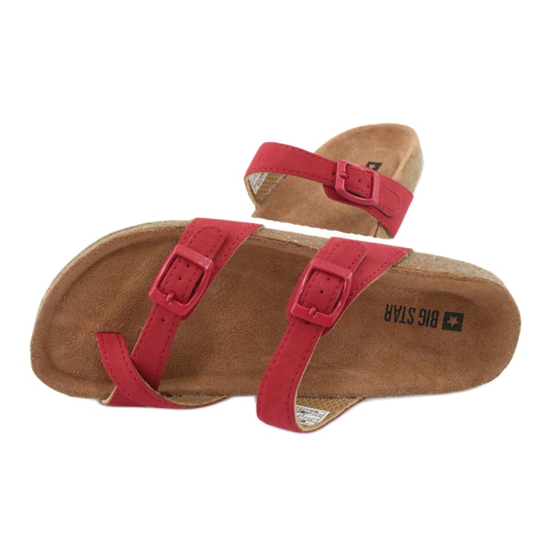 Flip-flops profilate Big Star 274638 roșu 4